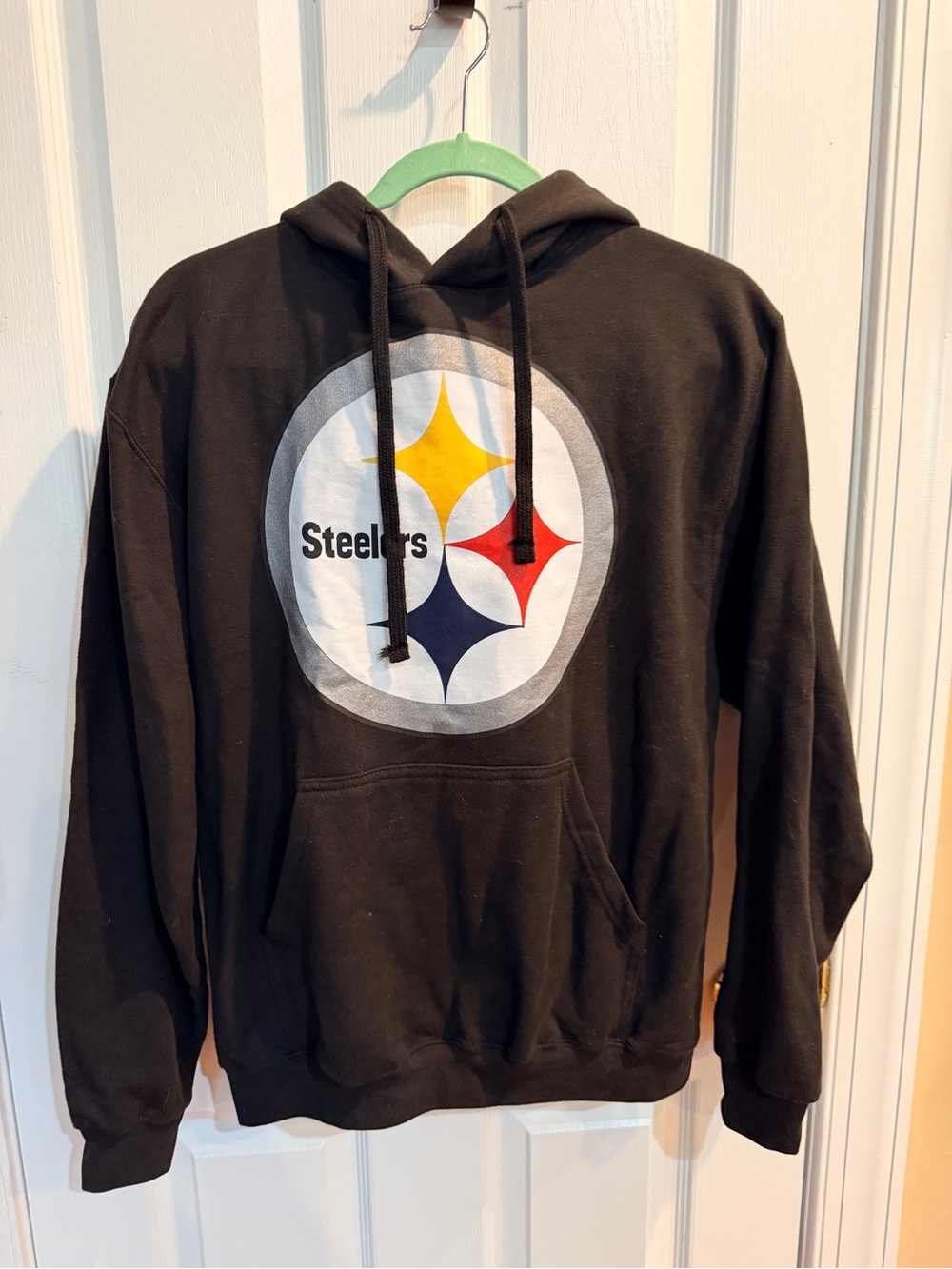 Pittsburgh Steelers Black Logo Hoodie Size Medium